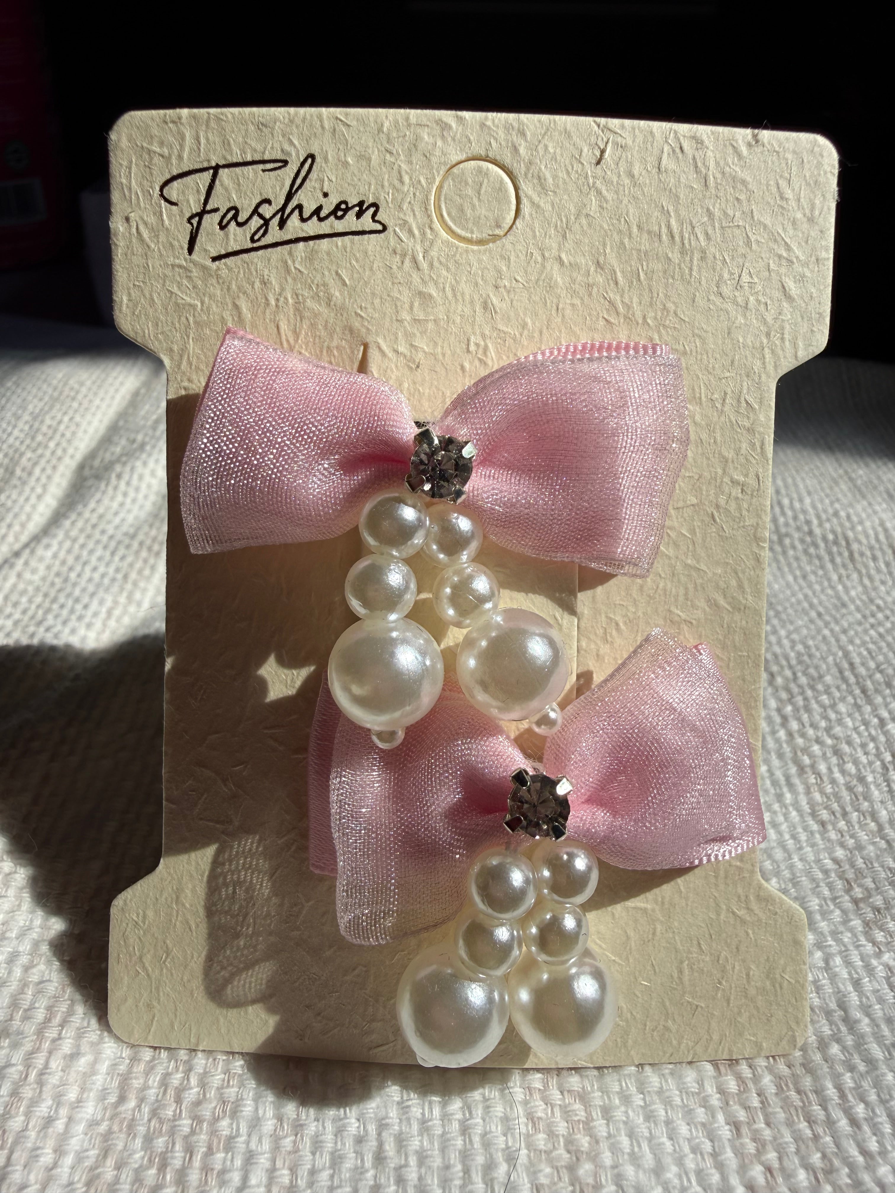 Pearl & Rhinestone Hair Clips