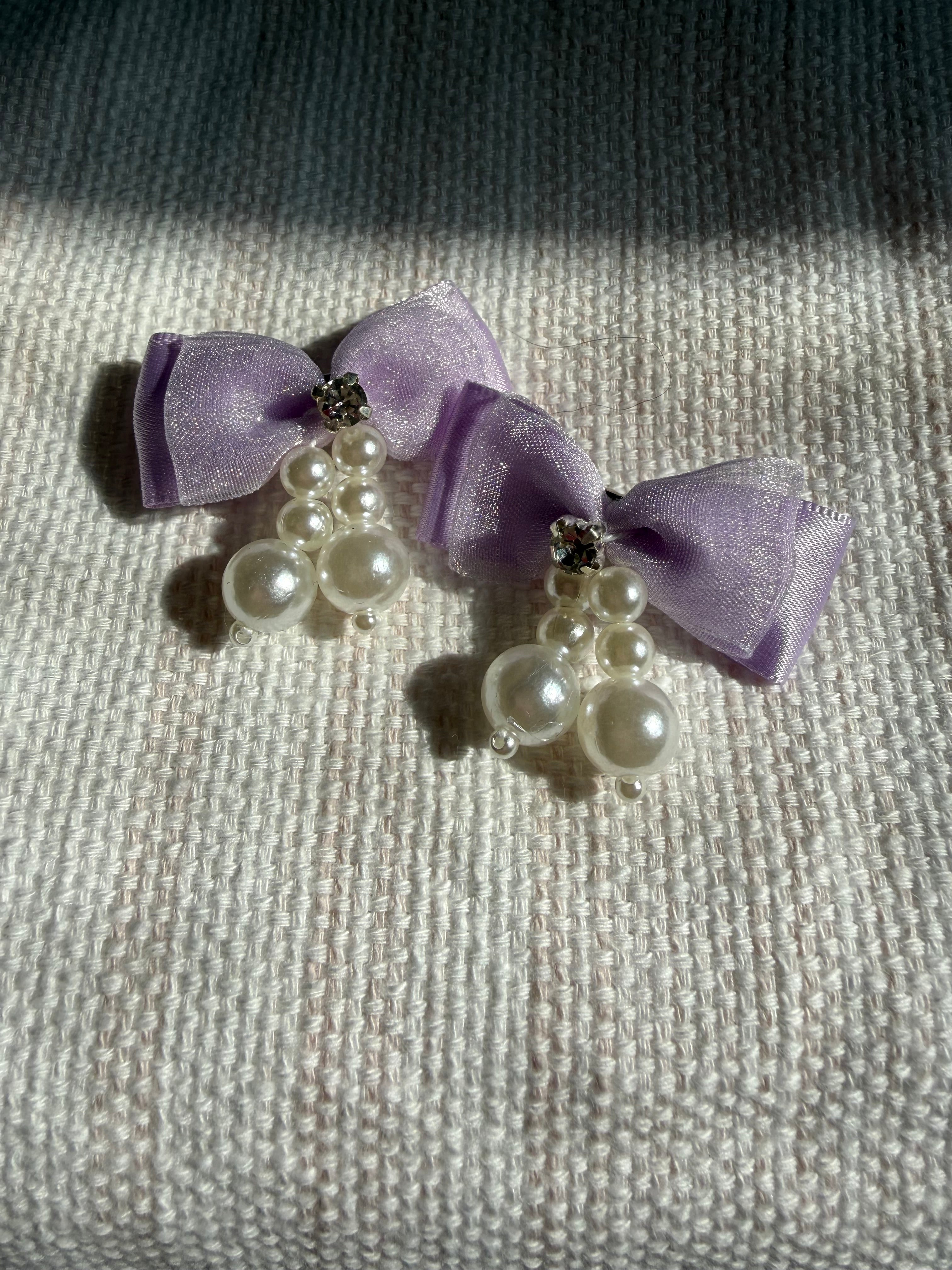 Pearl & Rhinestone Hair Clips