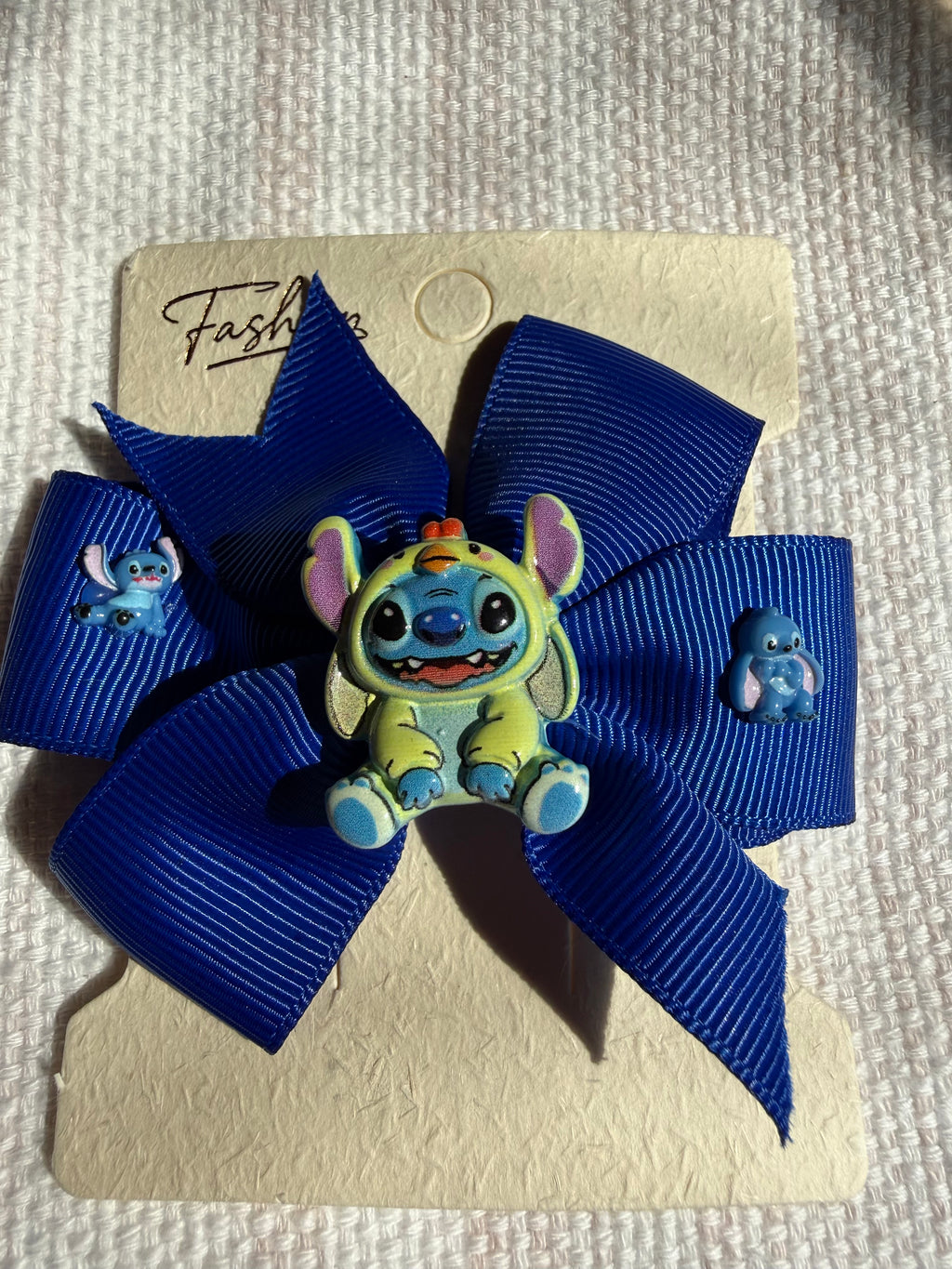 Bright Blue Stitch Hair Clip