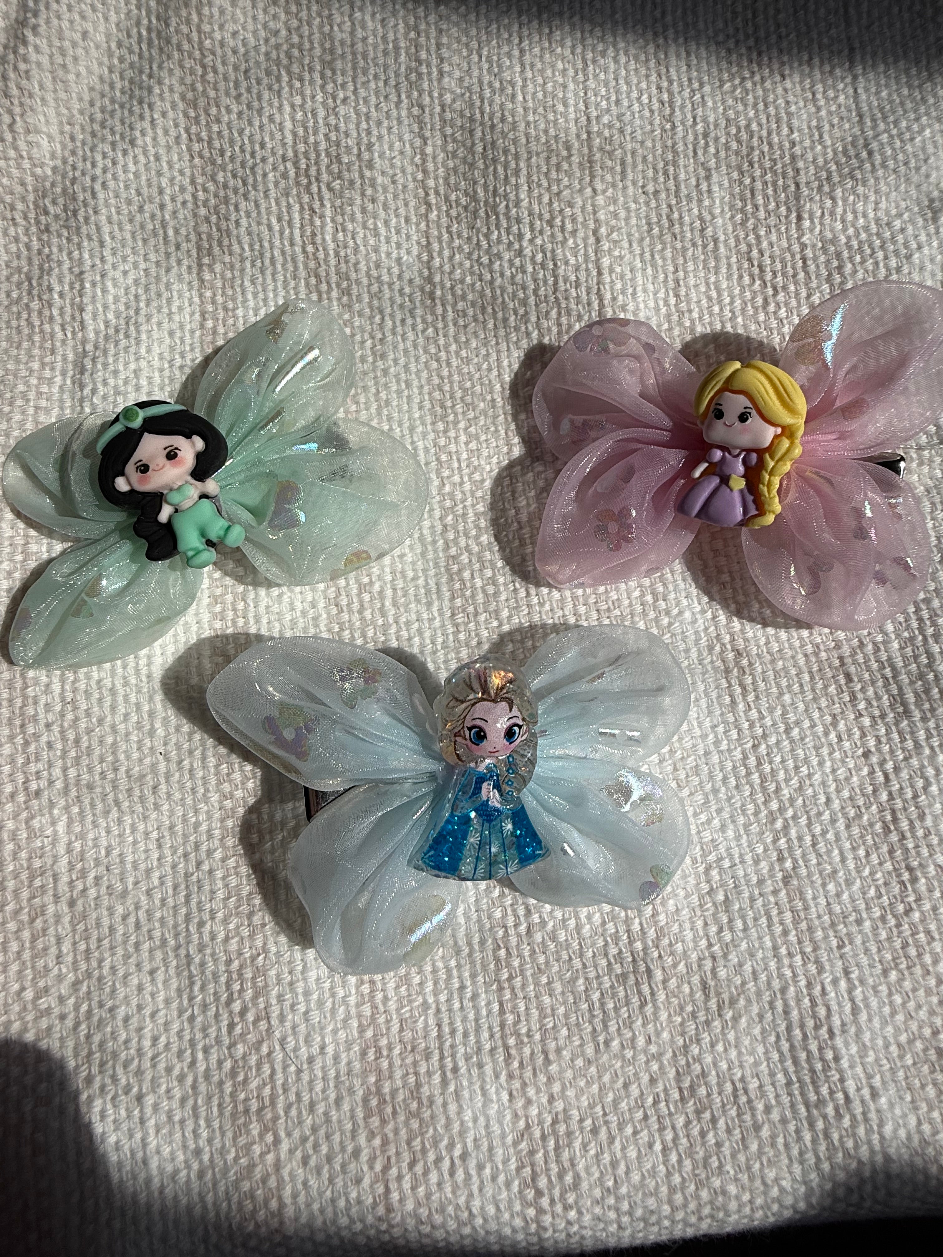 Princess Bow Hair Clips