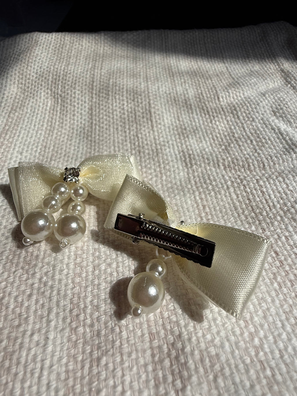 Pearl & Rhinestone Hair Clips