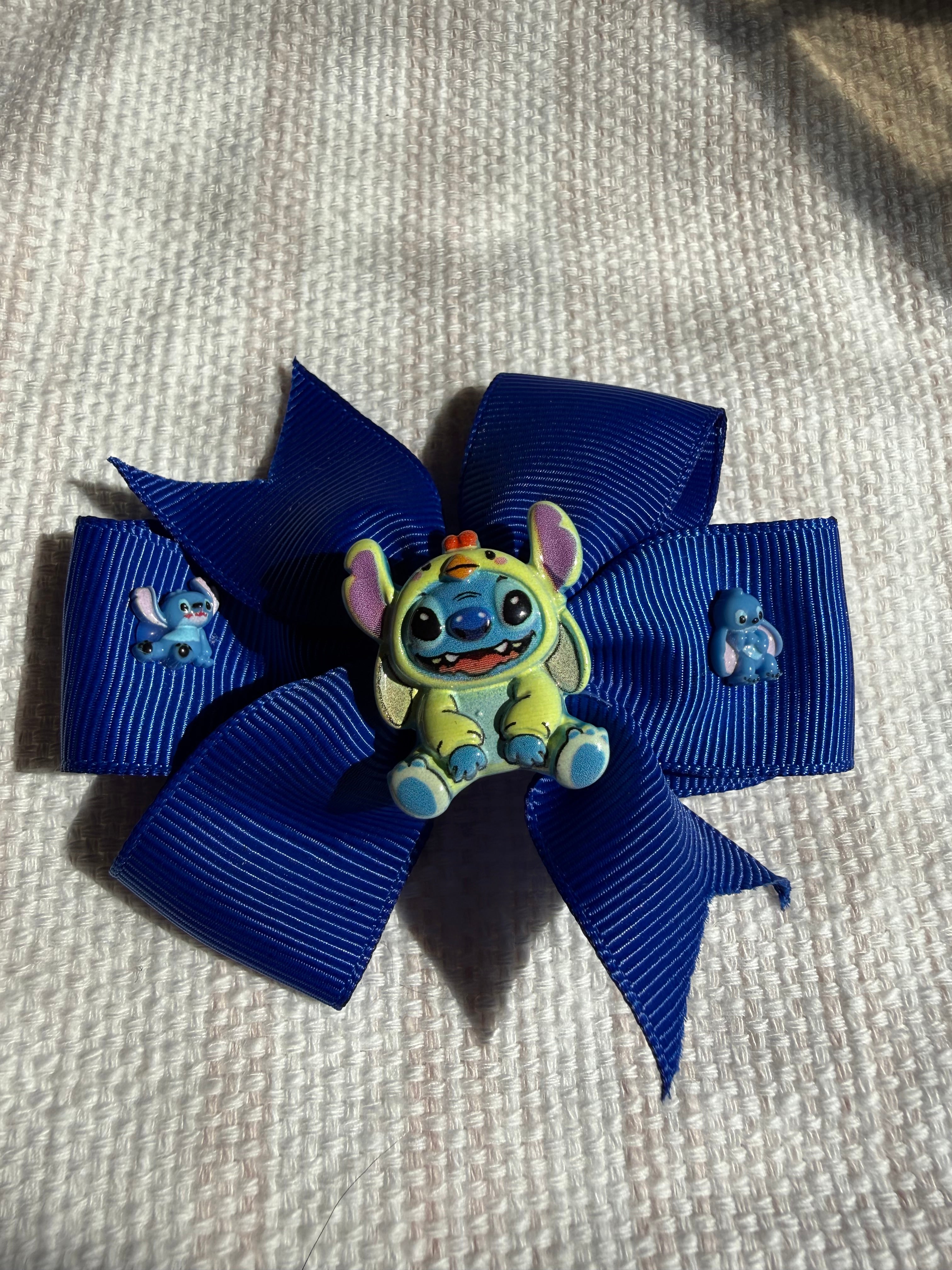 Bright Blue Stitch Hair Clip