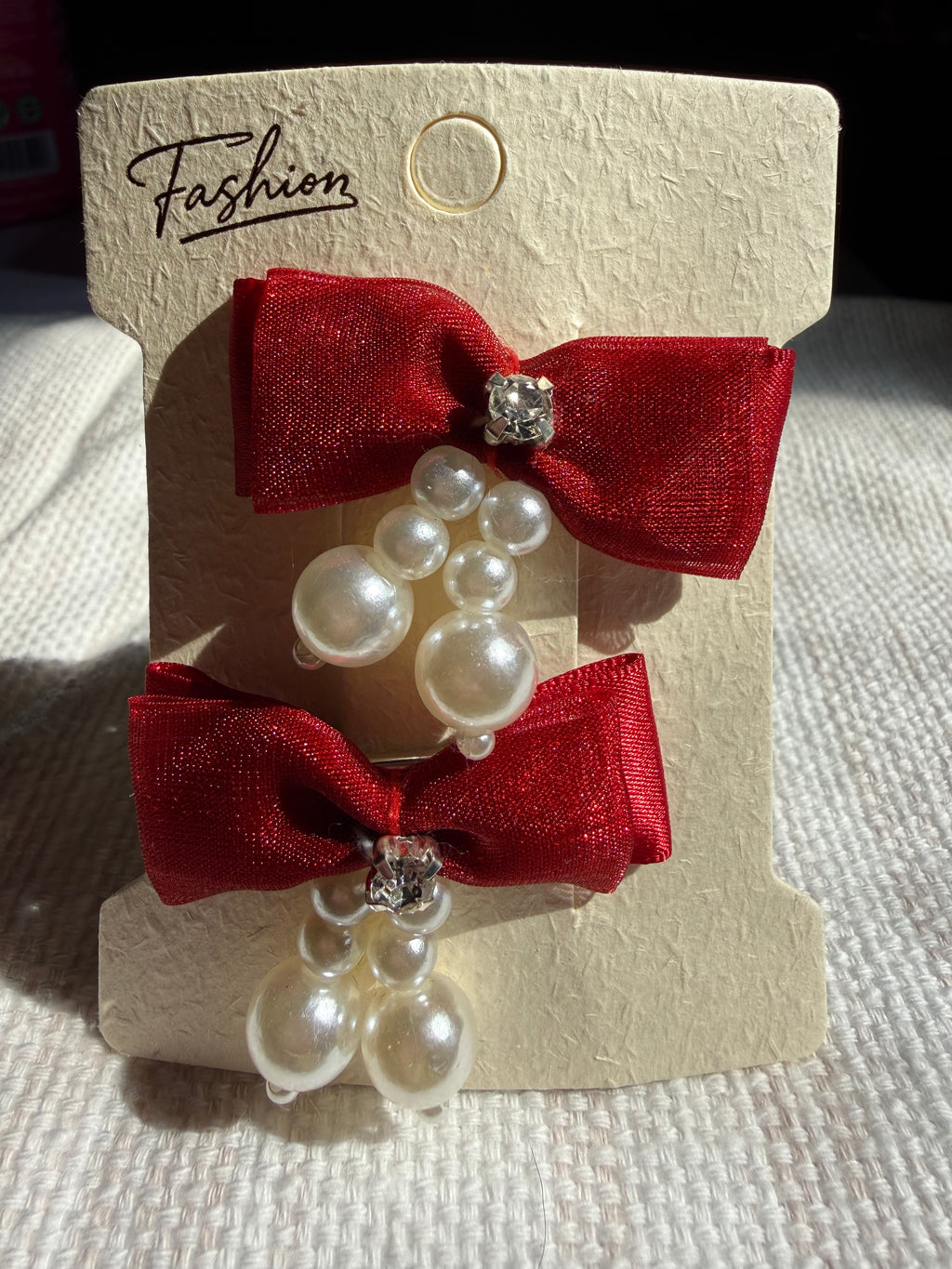 Pearl & Rhinestone Hair Clips