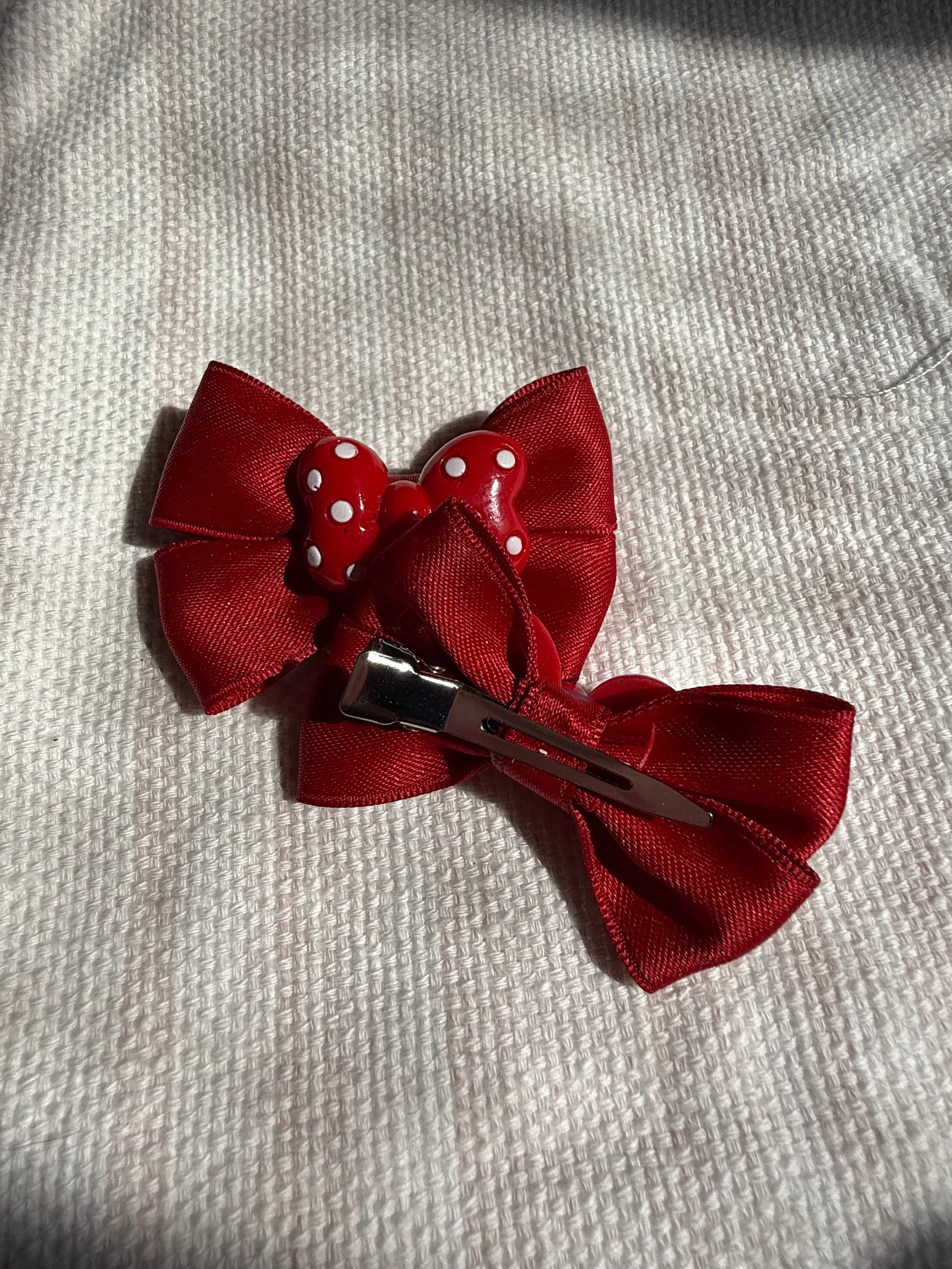 Red Polka Dot Hair Bows