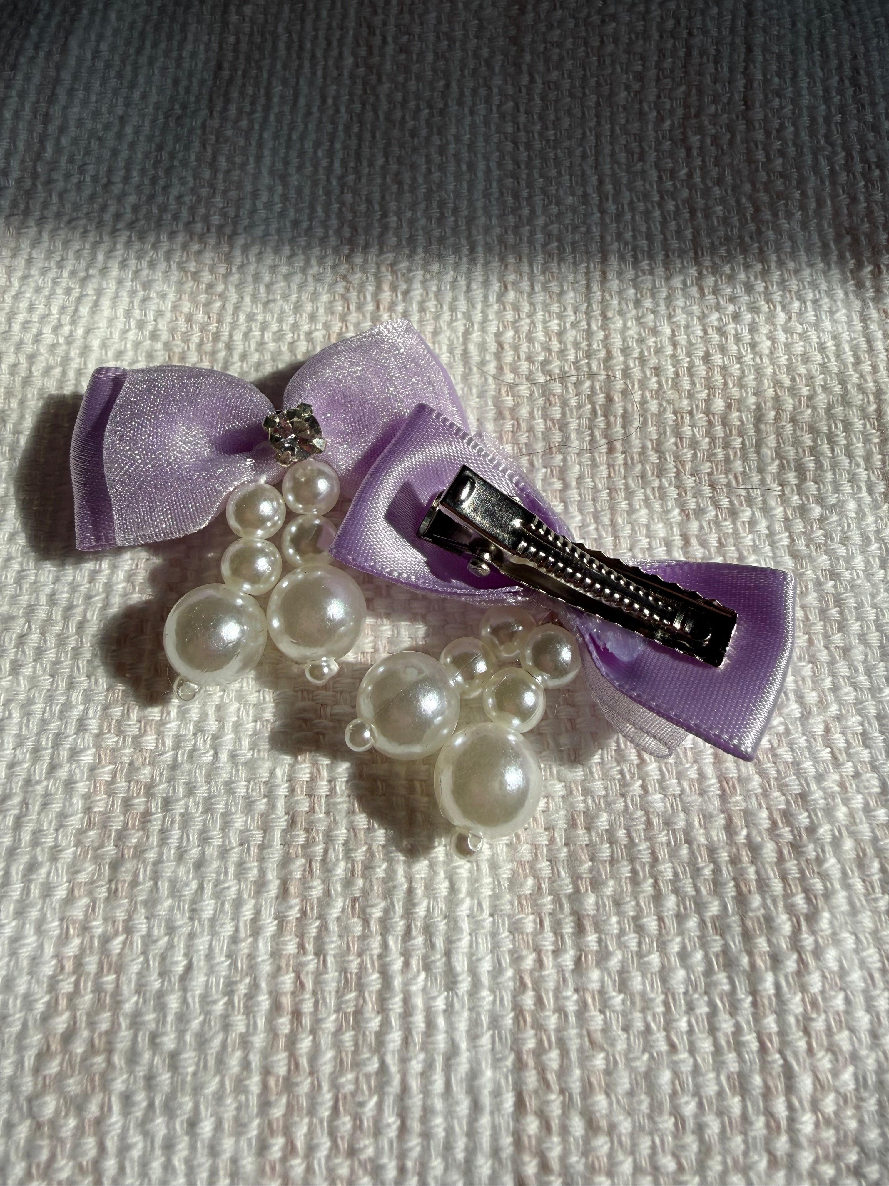 Pearl & Rhinestone Hair Clips