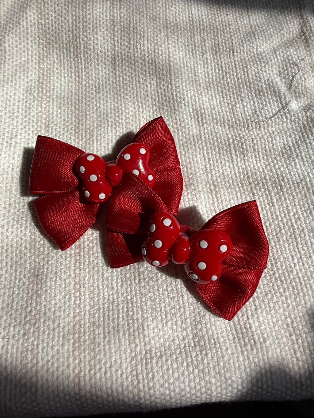 Red Polka Dot Hair Bows
