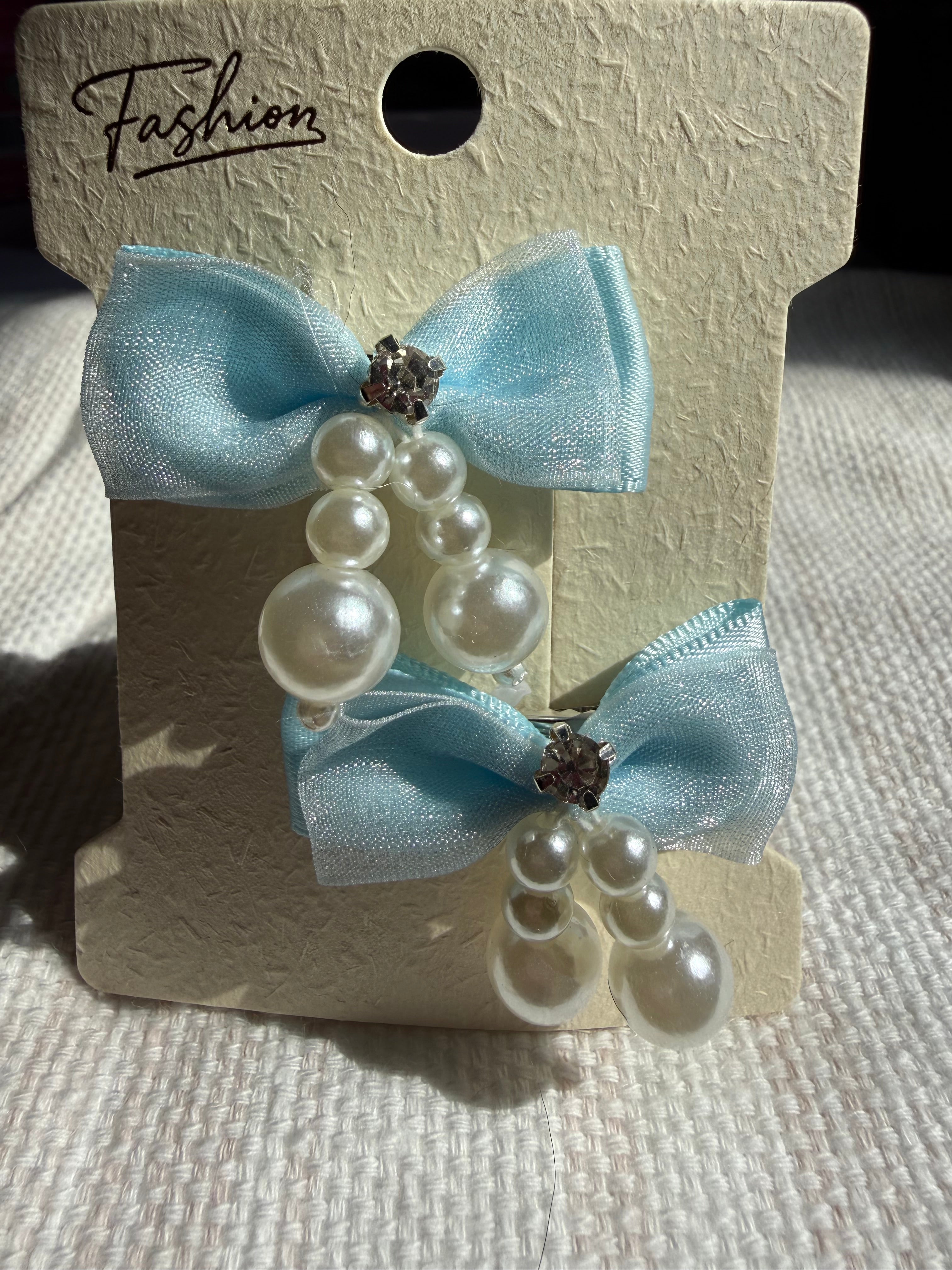 Pearl & Rhinestone Hair Clips