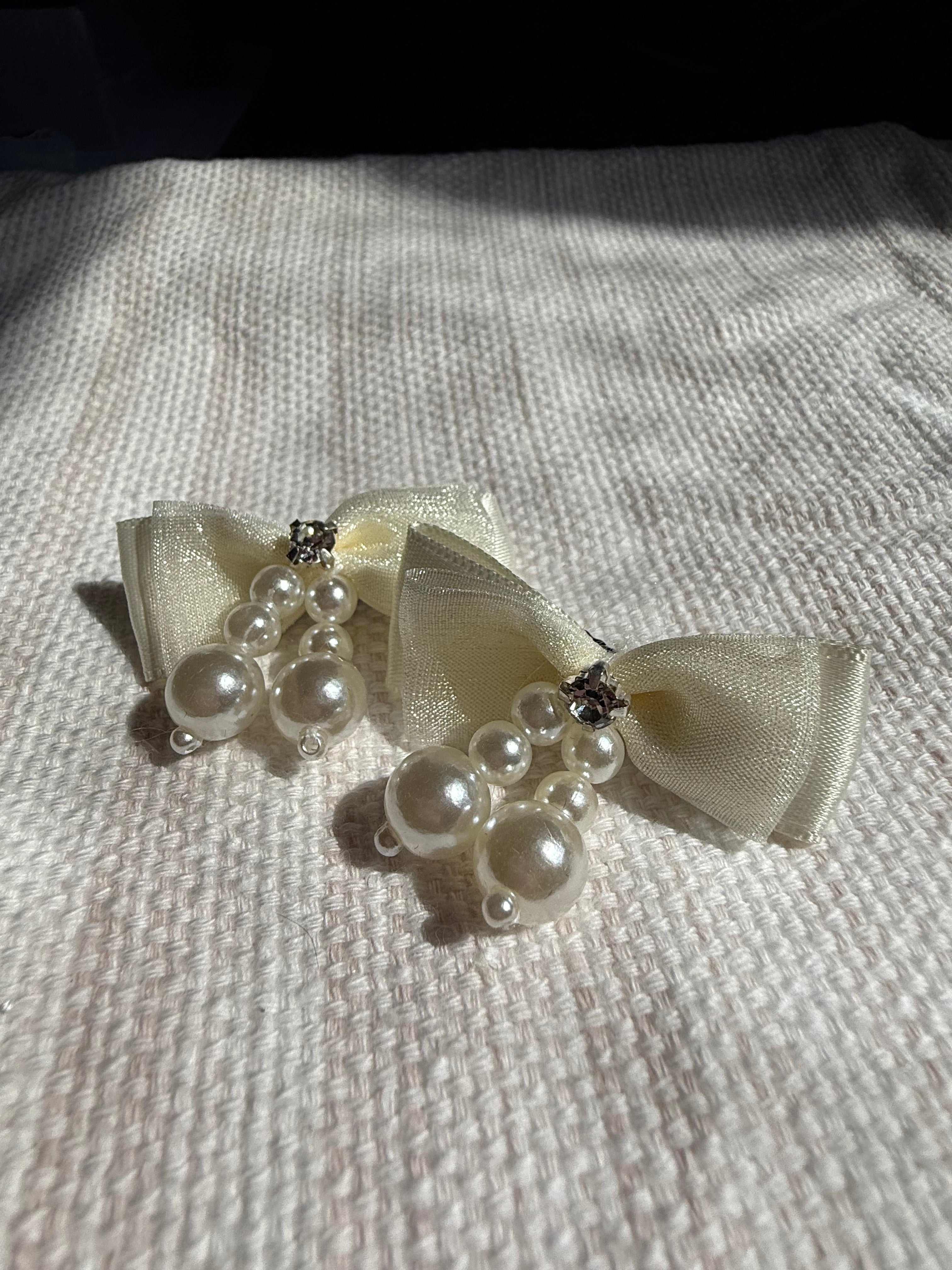 Pearl & Rhinestone Hair Clips