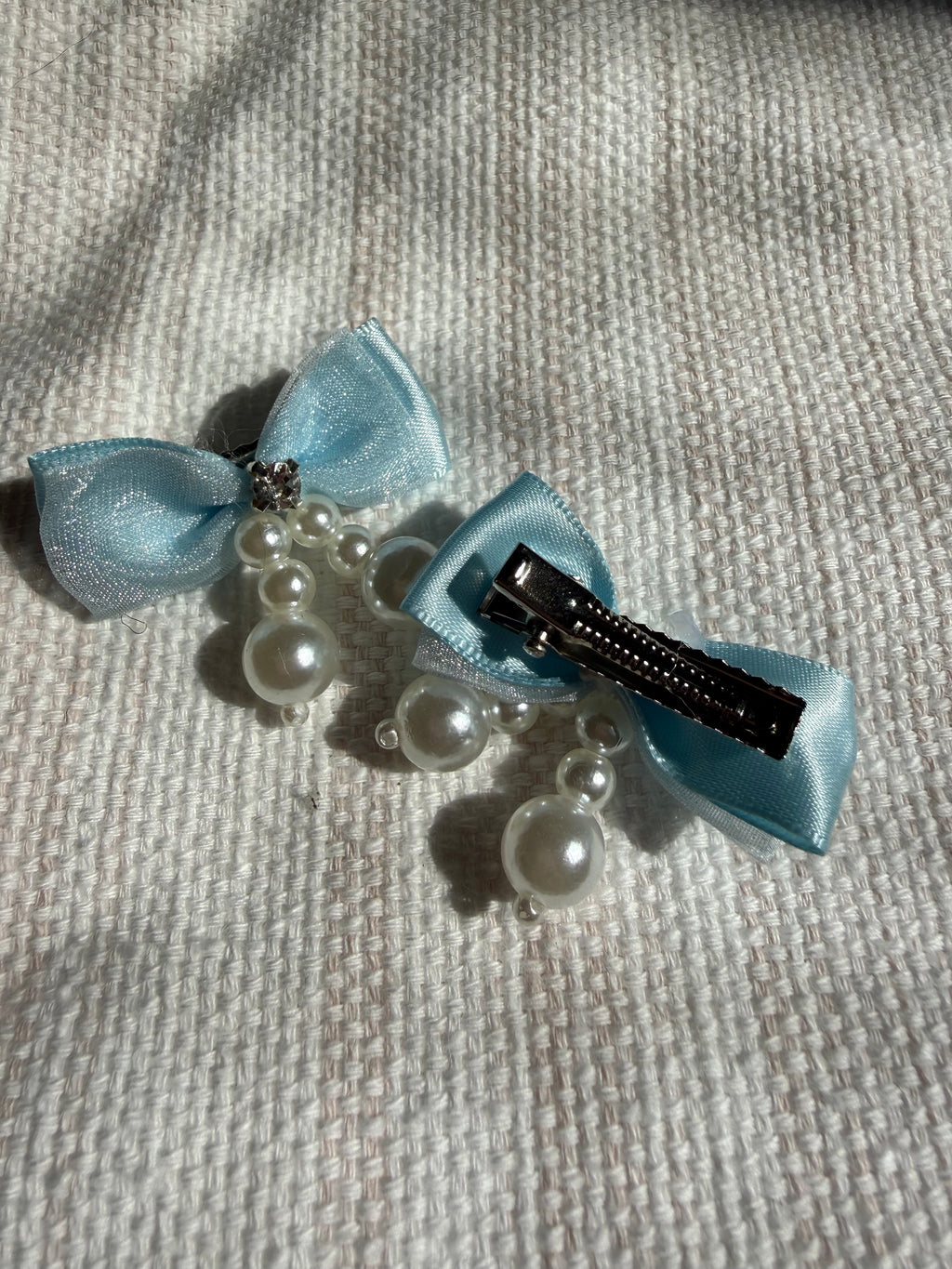 Pearl & Rhinestone Hair Clips
