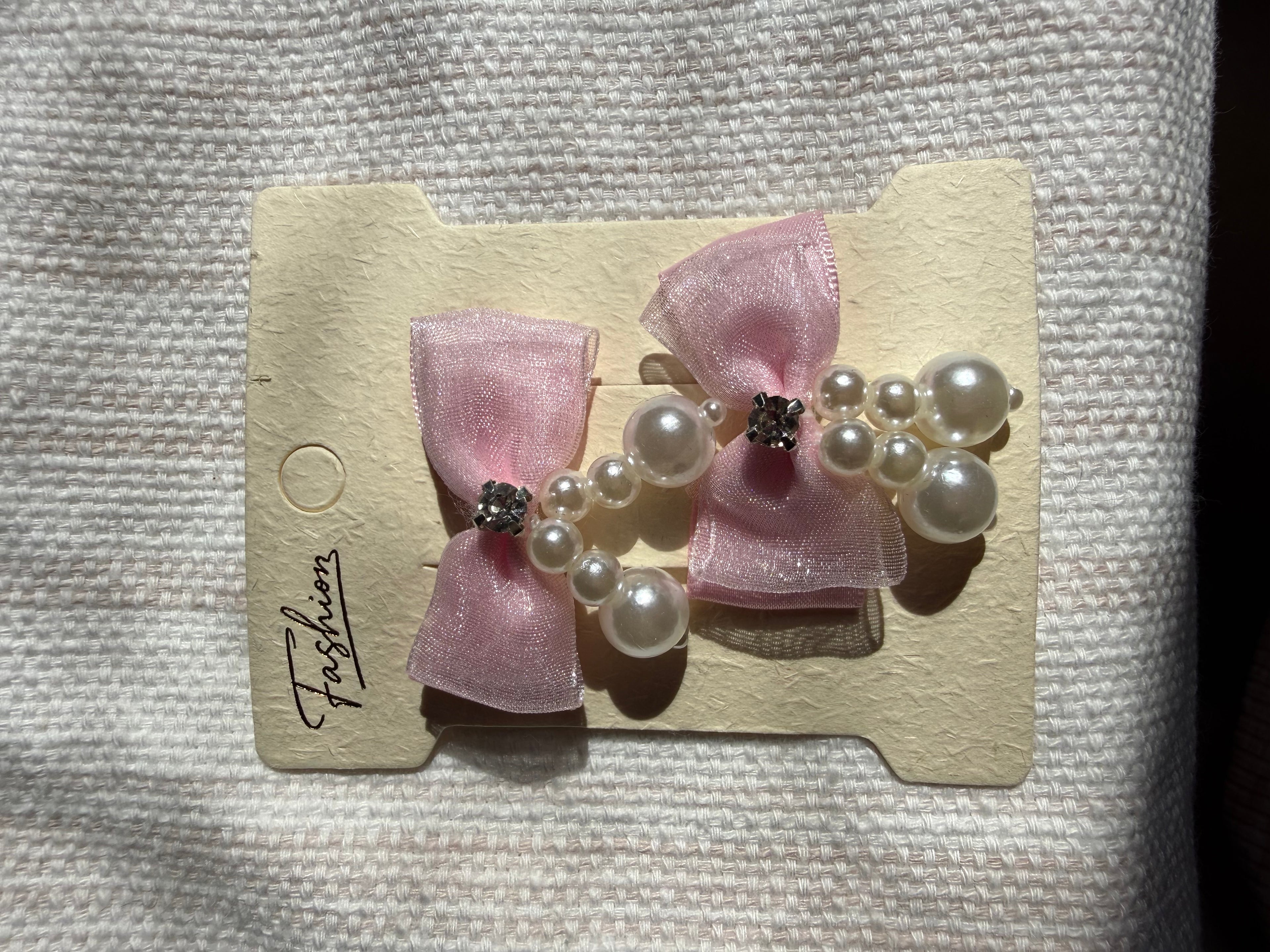 Pearl & Rhinestone Hair Clips