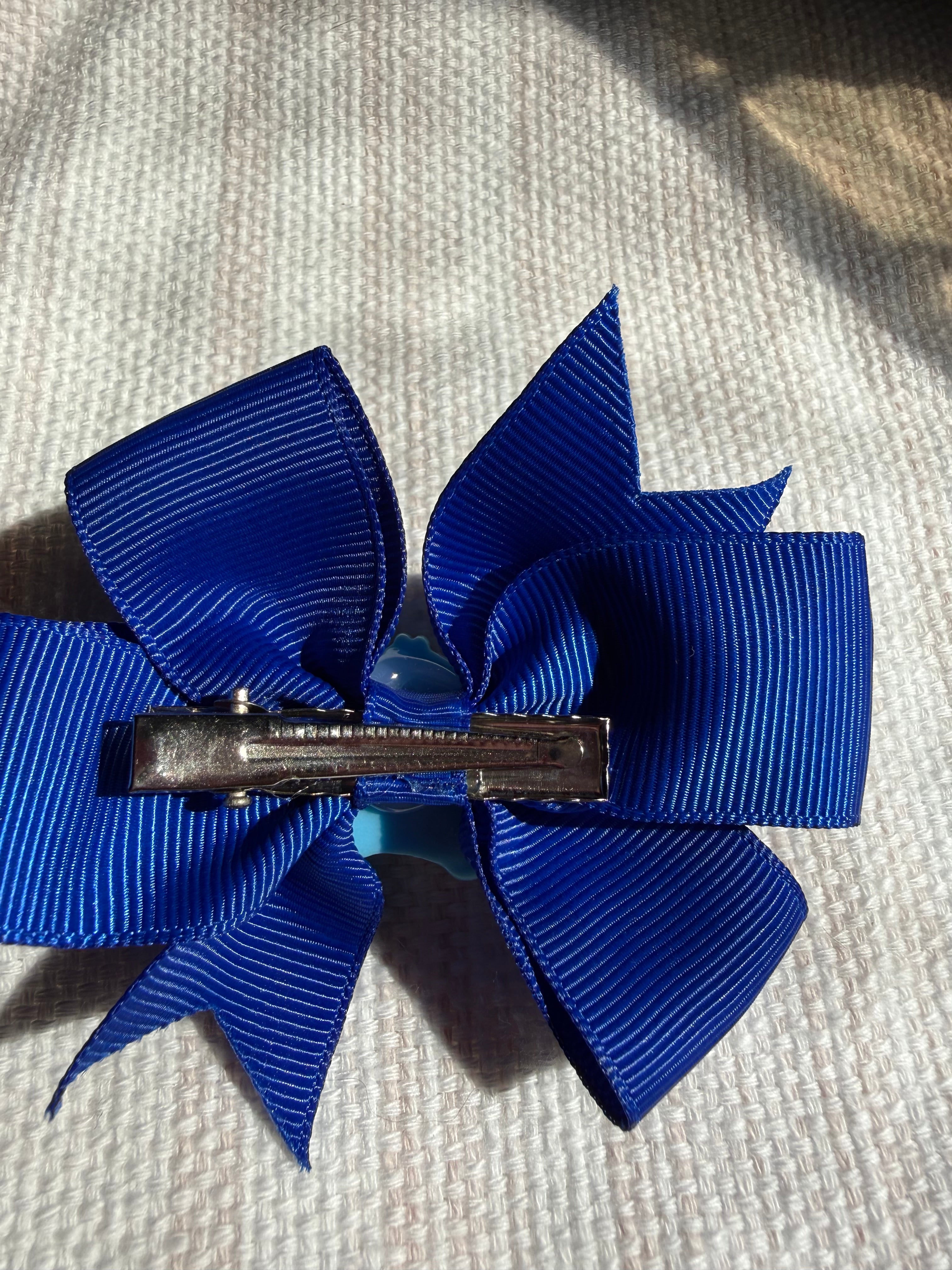 Bright Blue Stitch Hair Clip