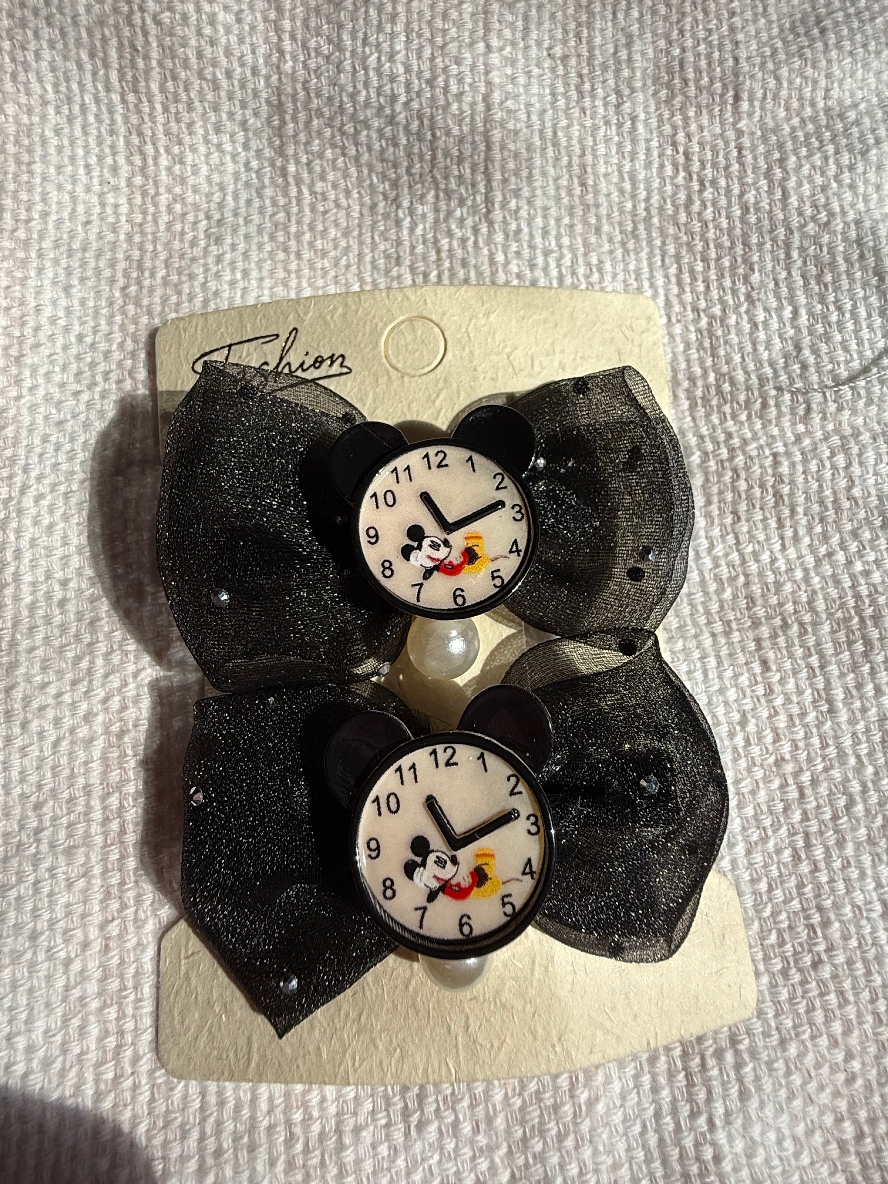 Mickey Clock Hair Clips