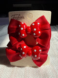 Red Polka Dot Hair Bows