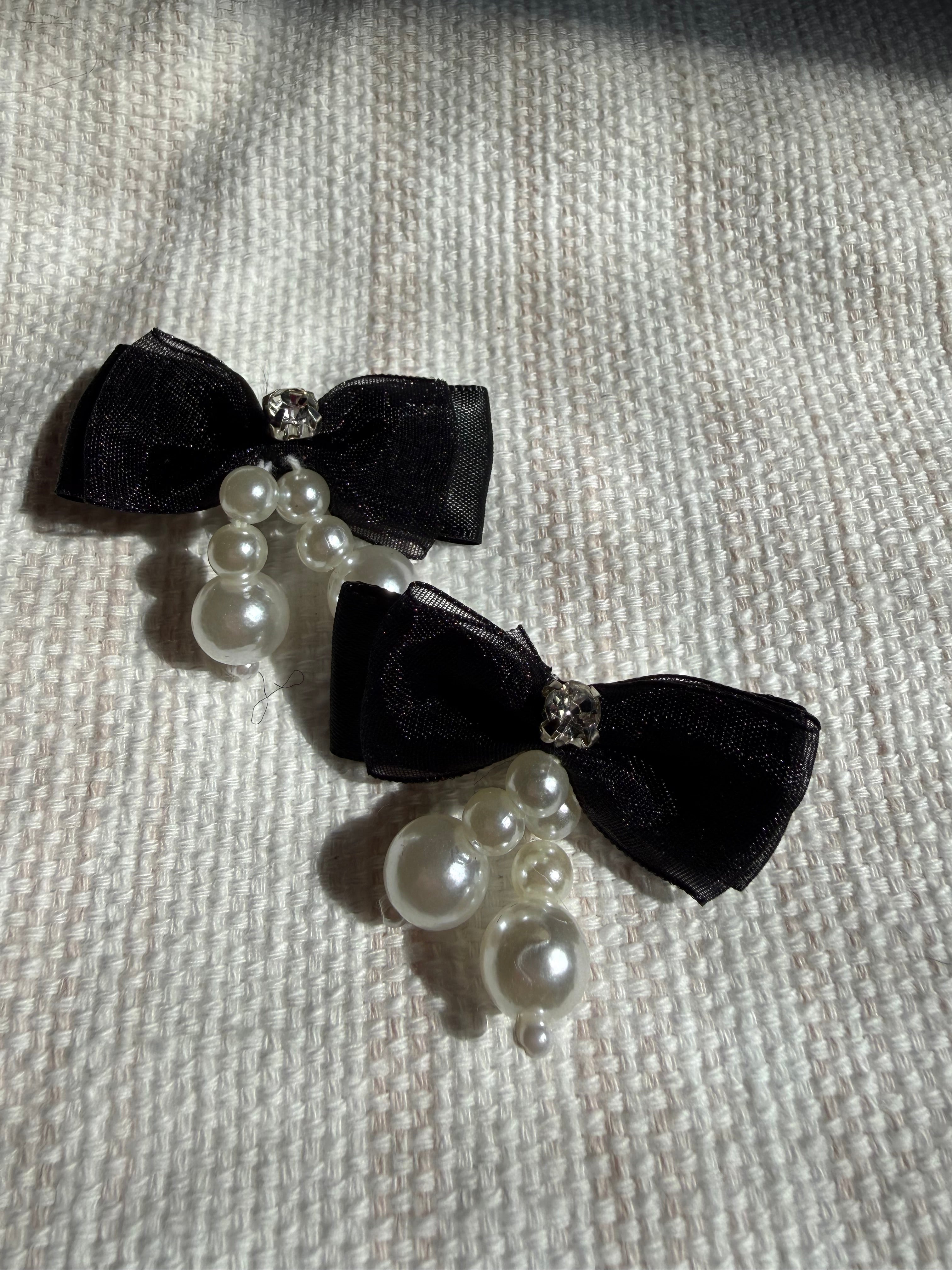 Pearl & Rhinestone Hair Clips
