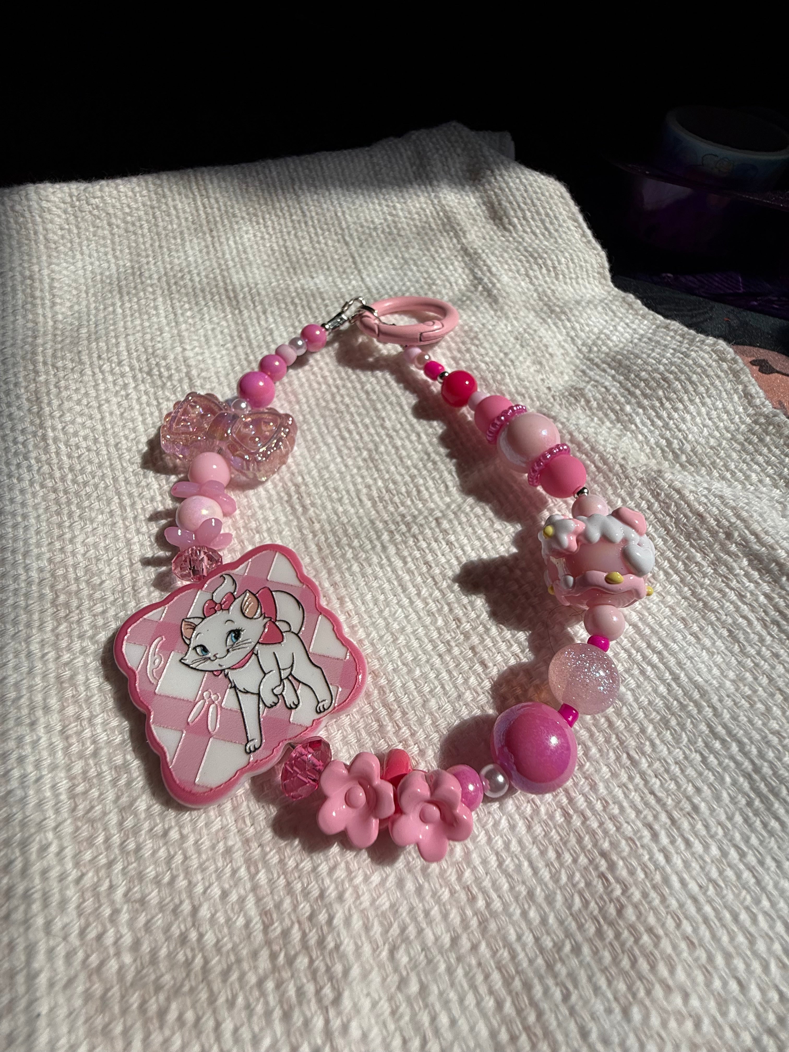 Marie Cat Handmade Keychain