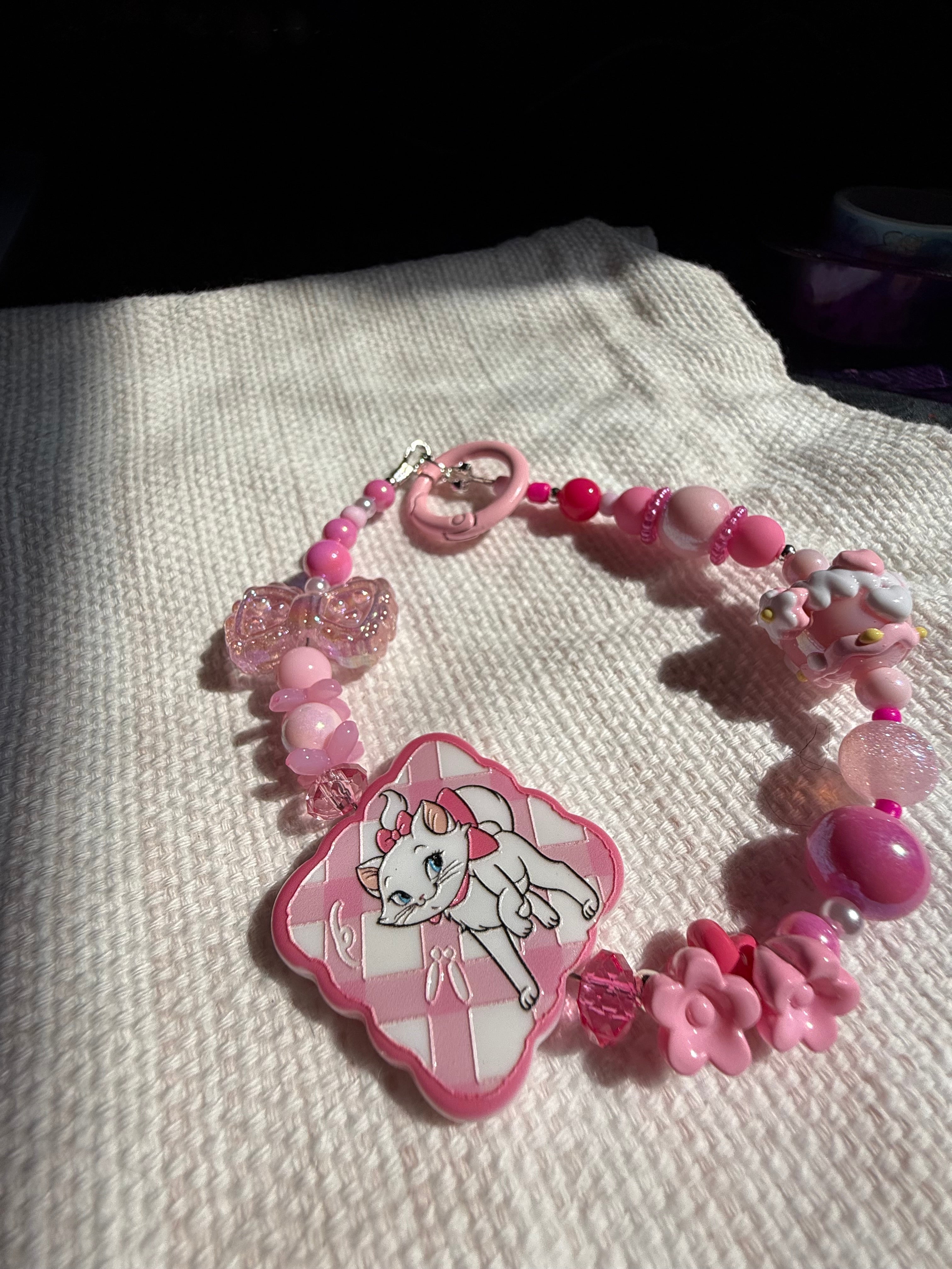 Marie Cat Handmade Keychain